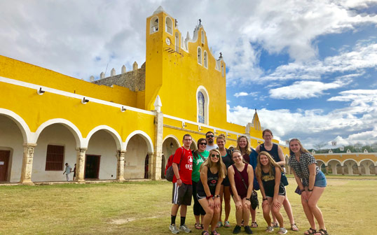Central students participating in one of many off-campus experiences.